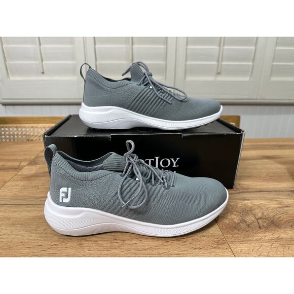 Footjoy Women's Flex XP Golf Shoes Performance Knit Mesh Grey Size 9 NIB - Picture 2 of 15